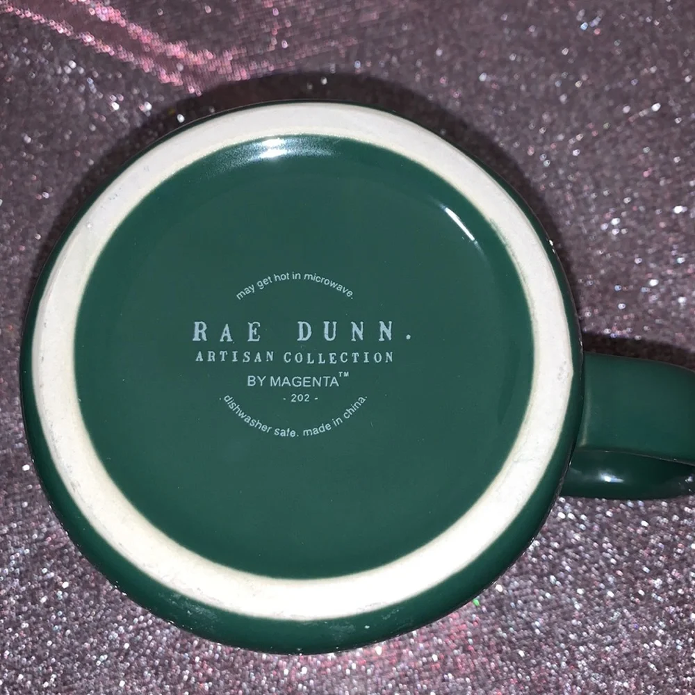 Rae Dunn ELF Mug GREEN Ceramic‎ Mug